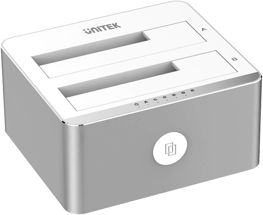 Black Dual Bay External Hard Drive Docking Station for 2.5/3.5-inch HDD SSD, Pack of 2 L6459