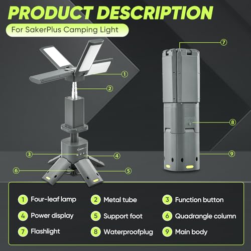 14000mAh Telescopic Rechargeable Camping Lantern U754901