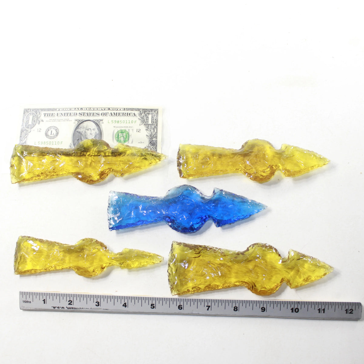 Glass Ornamental Tomahawk Heads Y282