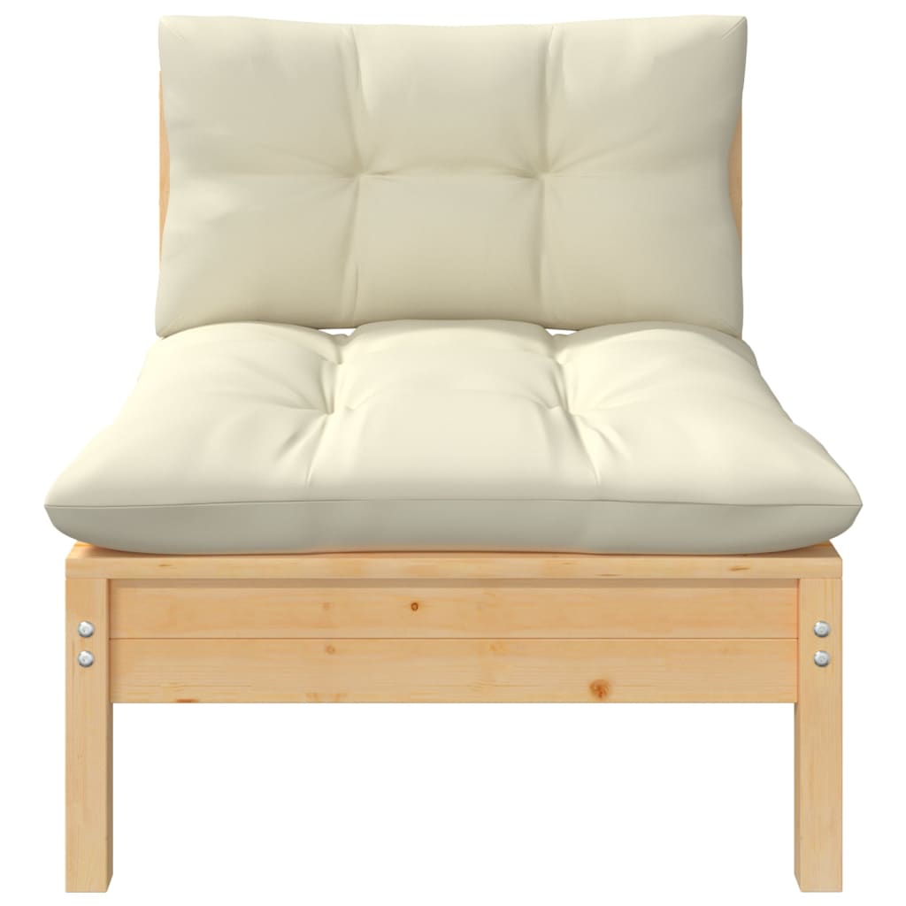 Patio Sofa with Cushions Solid Pinewood M78218