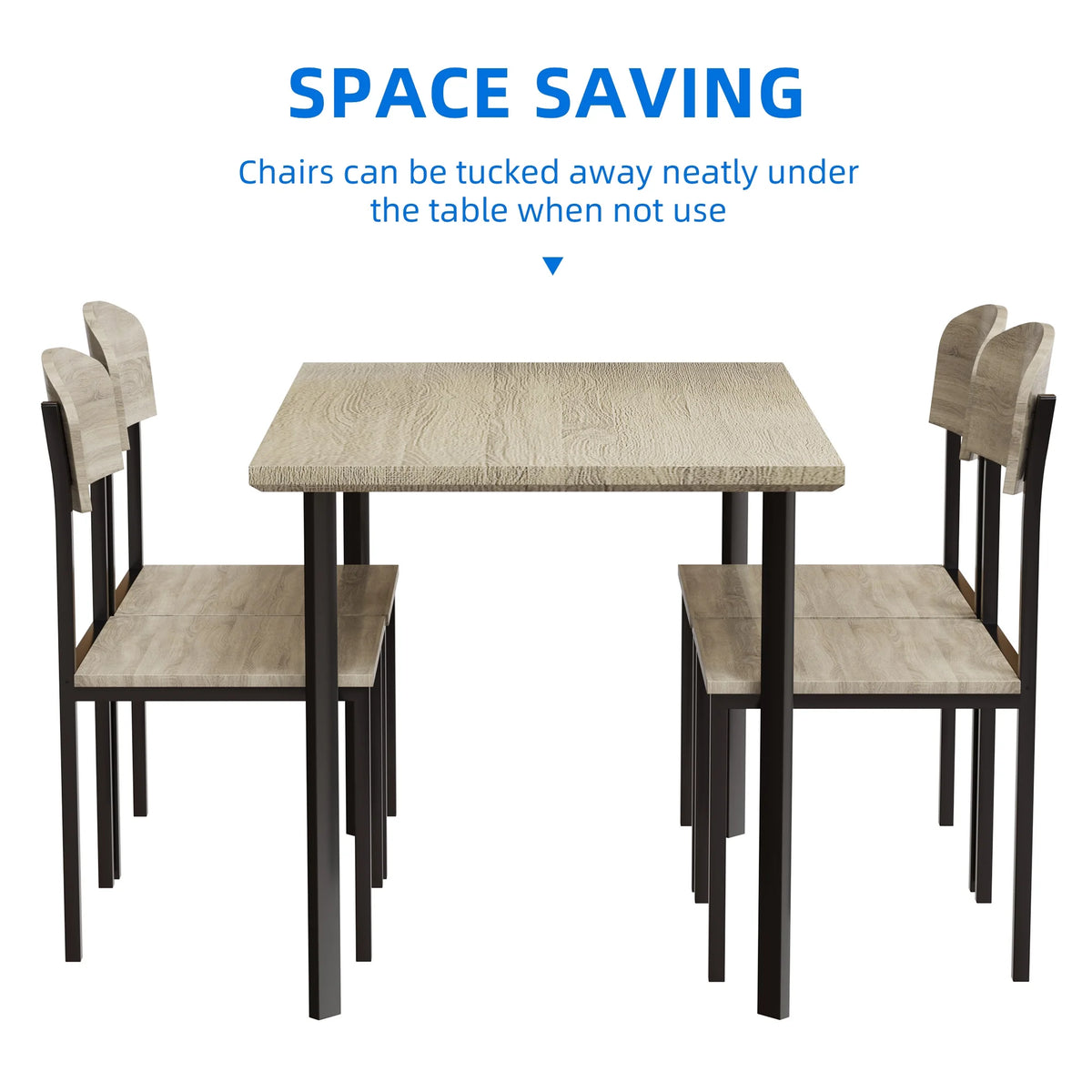 5-Piece Light Brown Dining Table Set H47929