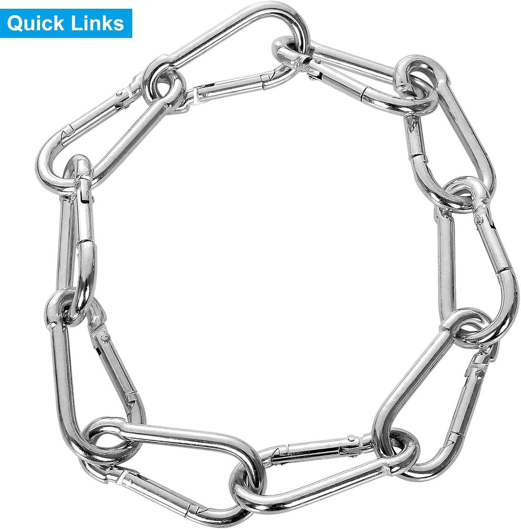 100 Pack Galvanized Steel M5 Carabiner Clip W492064