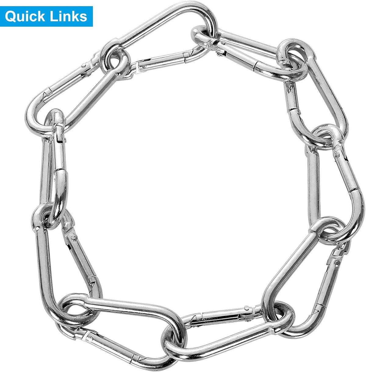 100 Pack Galvanized Steel M5 Carabiner Clip W492064