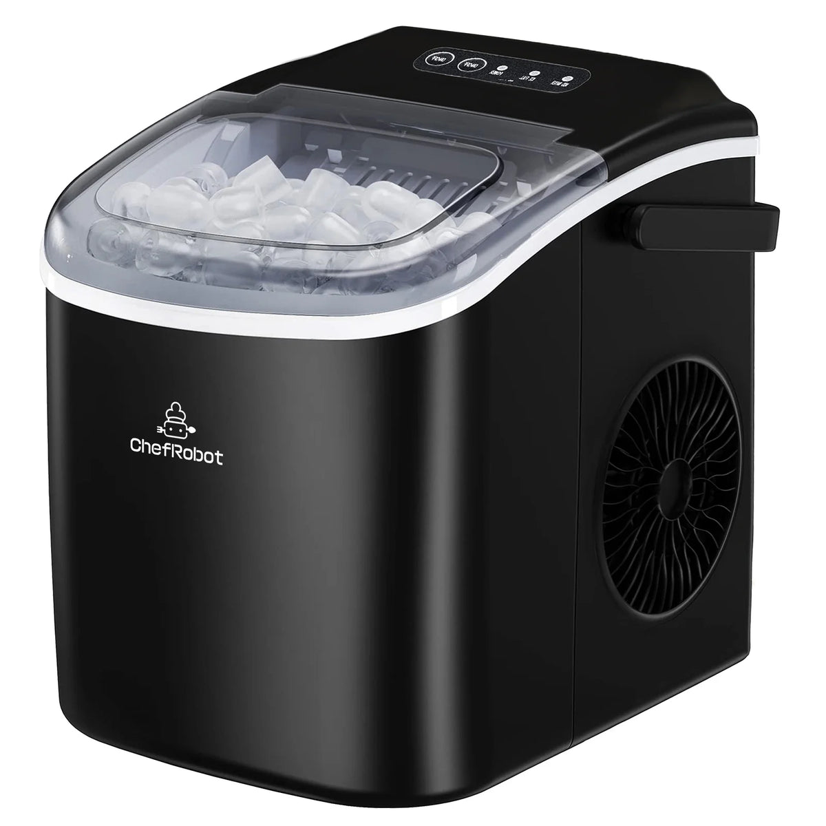 Black Self-Cleaning Ice Maker O508