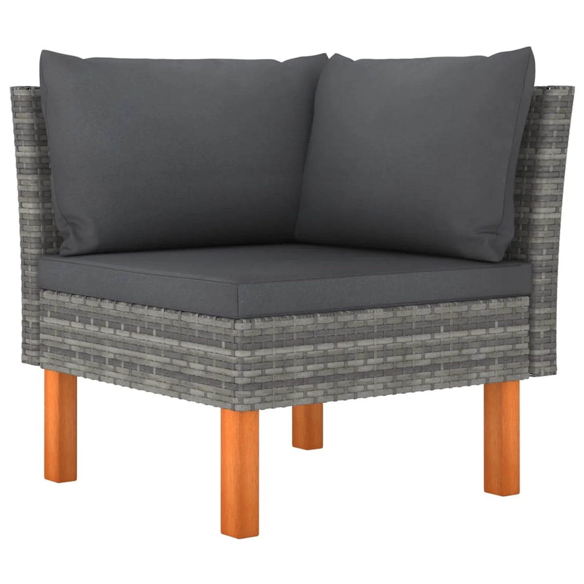 9 Piece Gray Poly Rattan Patio Conversation Set Z6780