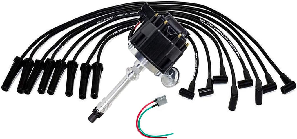 HEI Distributor Complete Kit with Spark Plug Wires and Pigtail Harness H644682