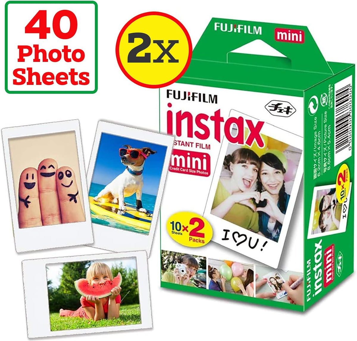 40 Photo Sheets Instax Mini Instant Film J61562