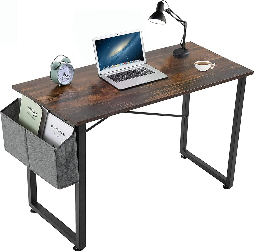 Brown 32inch Computer Desk with Storage Bag M4693