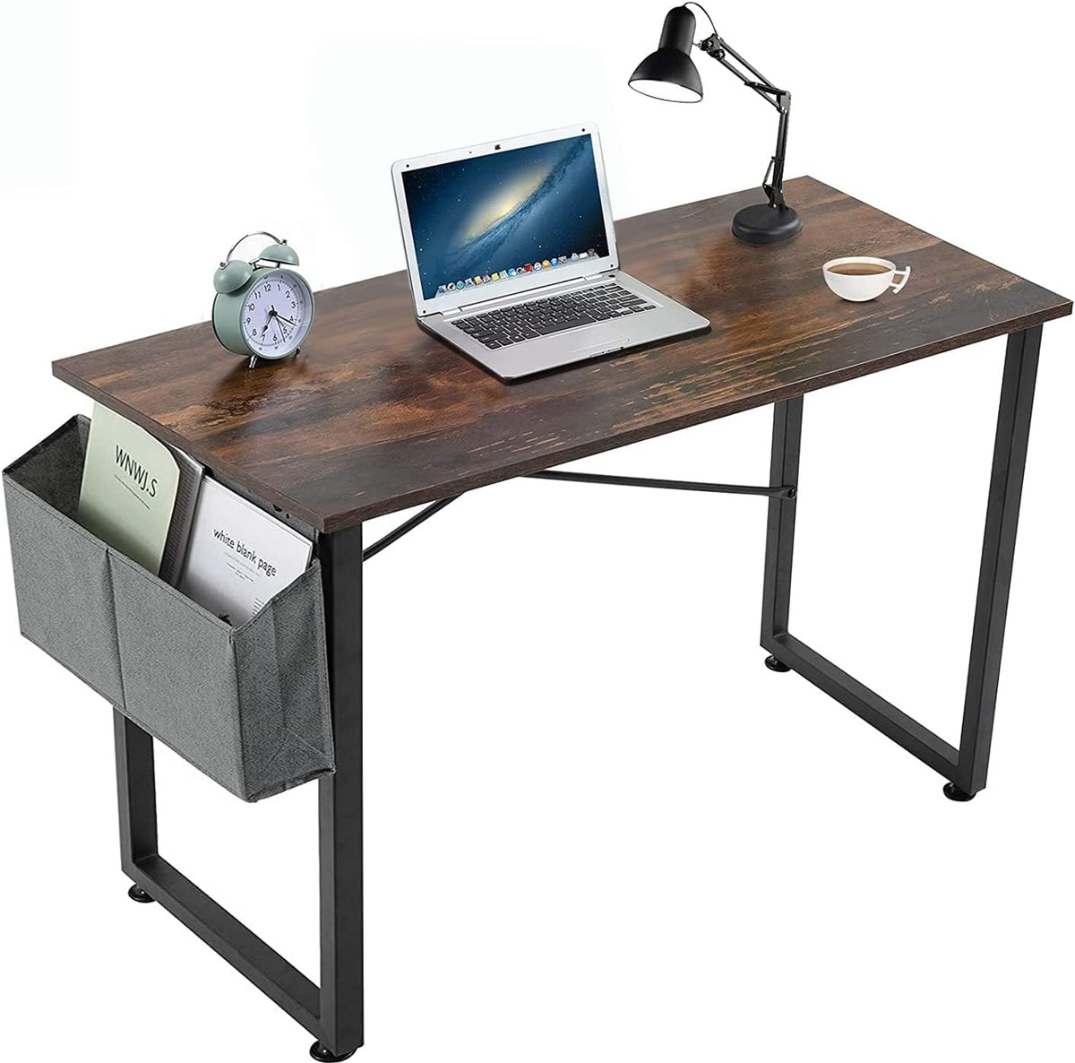 Brown 32inch Computer Desk with Storage Bag M4693