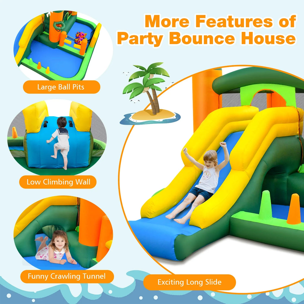 8-in-1 Inflatable Bounce Castle with 950W Blower Q35293