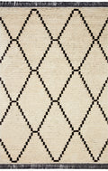 Cream Charcoal 2'7 x 8'0 Rug I558