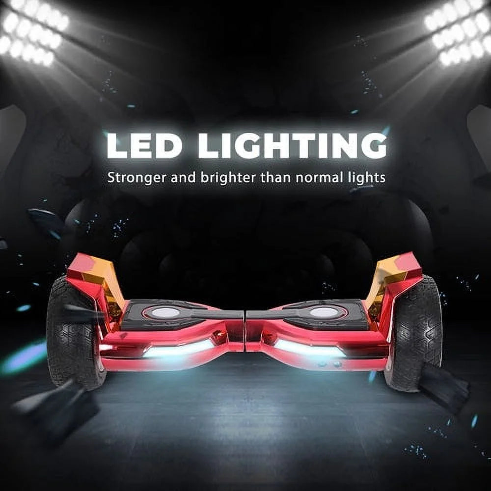 8.5" Bluetooth Hoverboard with Metal Wheels and LED Lights X194984