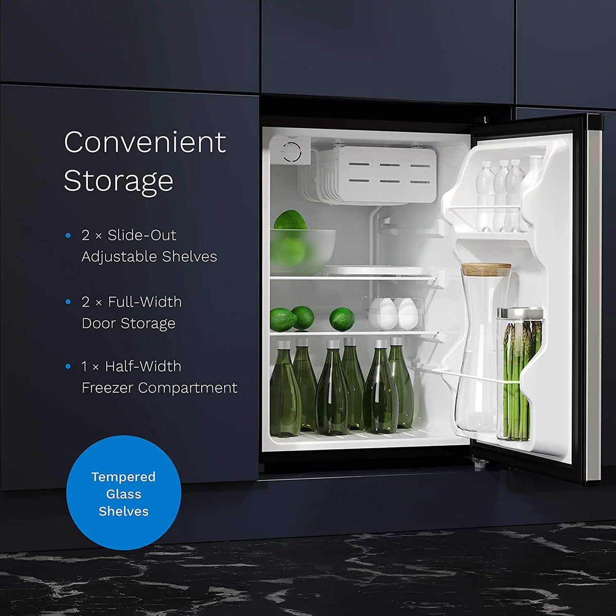 2.4 Cubic Feet Under Counter Refrigerator with Small Freezer C5526