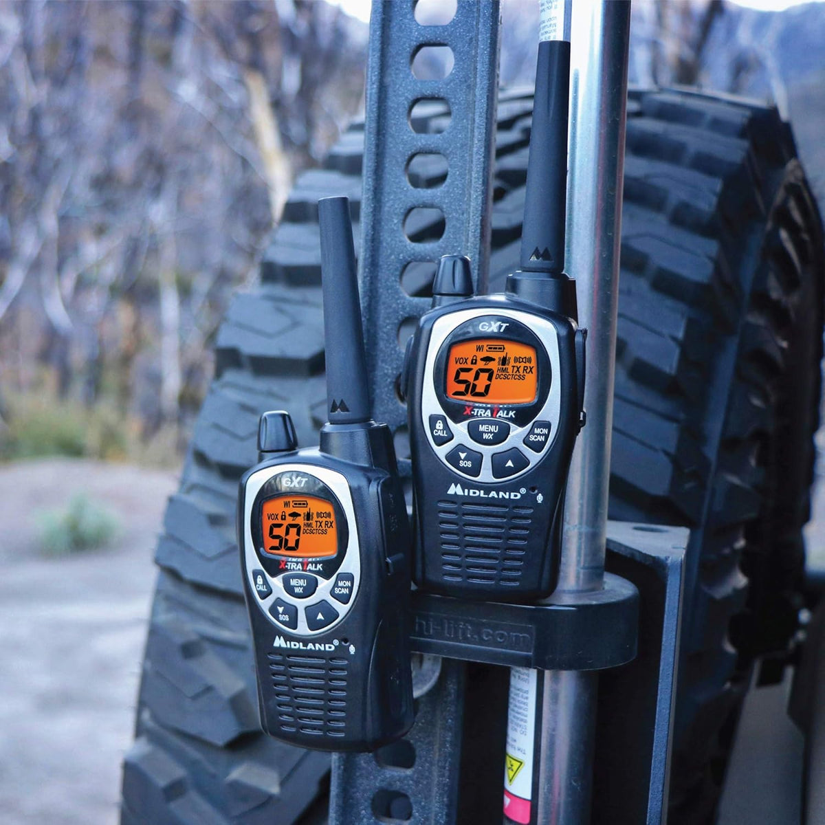 GMRS Two Way Radio with NOAA Weather Scan and Alert, 50 Channels, 10 Radios K478240
