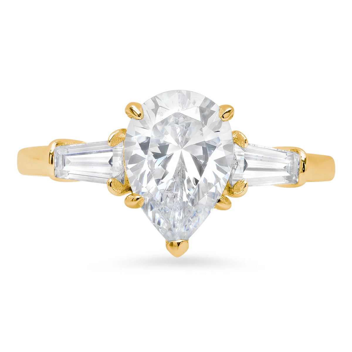 2.3 ct Pear Cut Natural Diamond Engagement Ring P916748