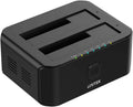 Black Dual Bay External Hard Drive Docking Station for 2.5/3.5-inch HDD SSD, Pack of 2 L6459