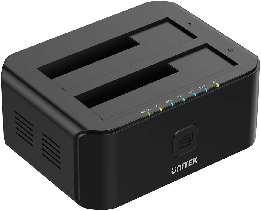 Black Dual Bay External Hard Drive Docking Station for 2.5/3.5-inch HDD SSD, Pack of 2 L6459