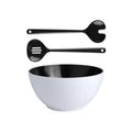 Salad Bowl & Cutlery Black N294