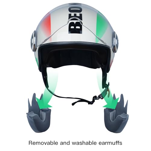 3/4 Open Face Motorcycle Helmet with Anti-Scratch Visor W5669