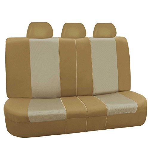 Beige Twill Car Seat Covers Full Set R2008