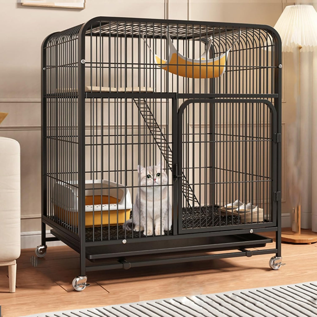 Large 2/3 Tier Cat Cage with Cat Litter Box O5259