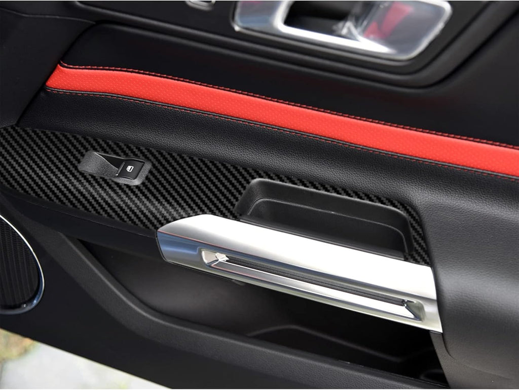 Carbon Fiber Texture Vinyl Wrap Interior Sticker 48PCS Black J43909