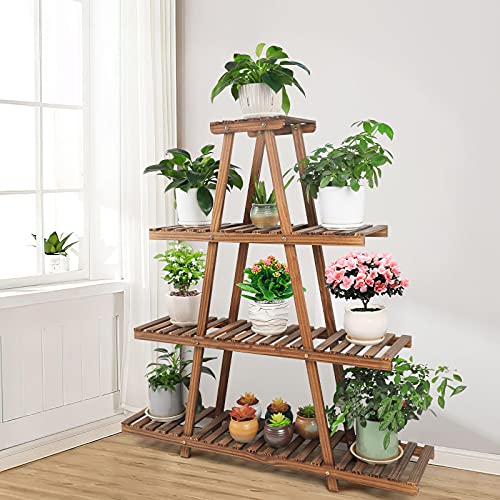 4 Tier Wood Plant Stand H720
