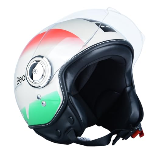 3/4 Open Face Motorcycle Helmet with Anti-Scratch Visor W5669