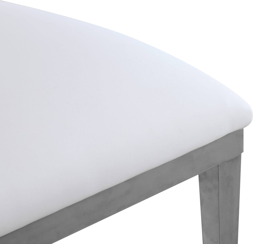 White Faux Leather Dining Chair Set of 2 N233276