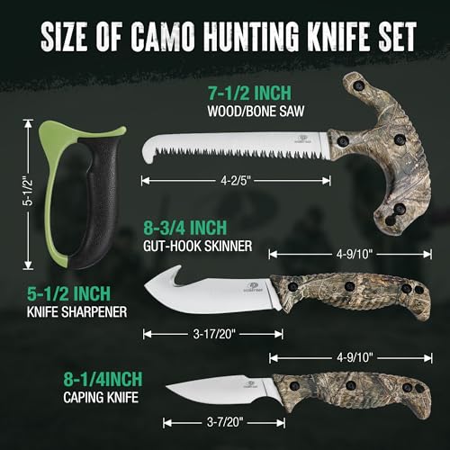 4 Pcs Hunting Knife Set with Portable Sheath N699