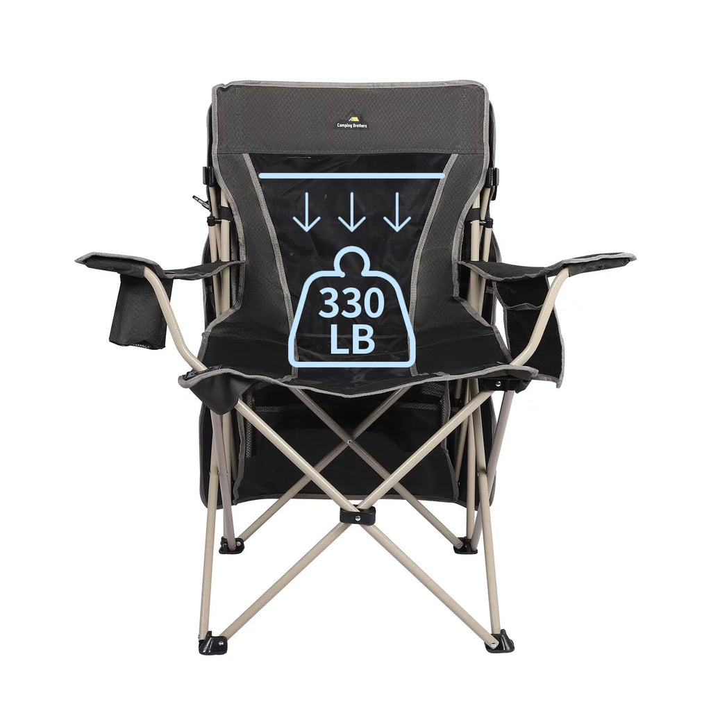 Army Green Folding Camping Chair with Shade Canopy E684