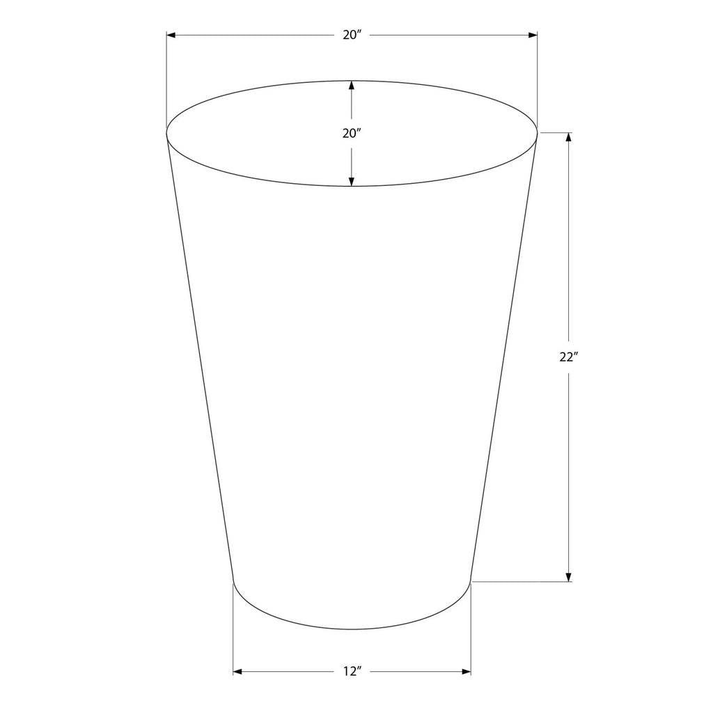 Hammered Cone Shaped Drum End Table V4595