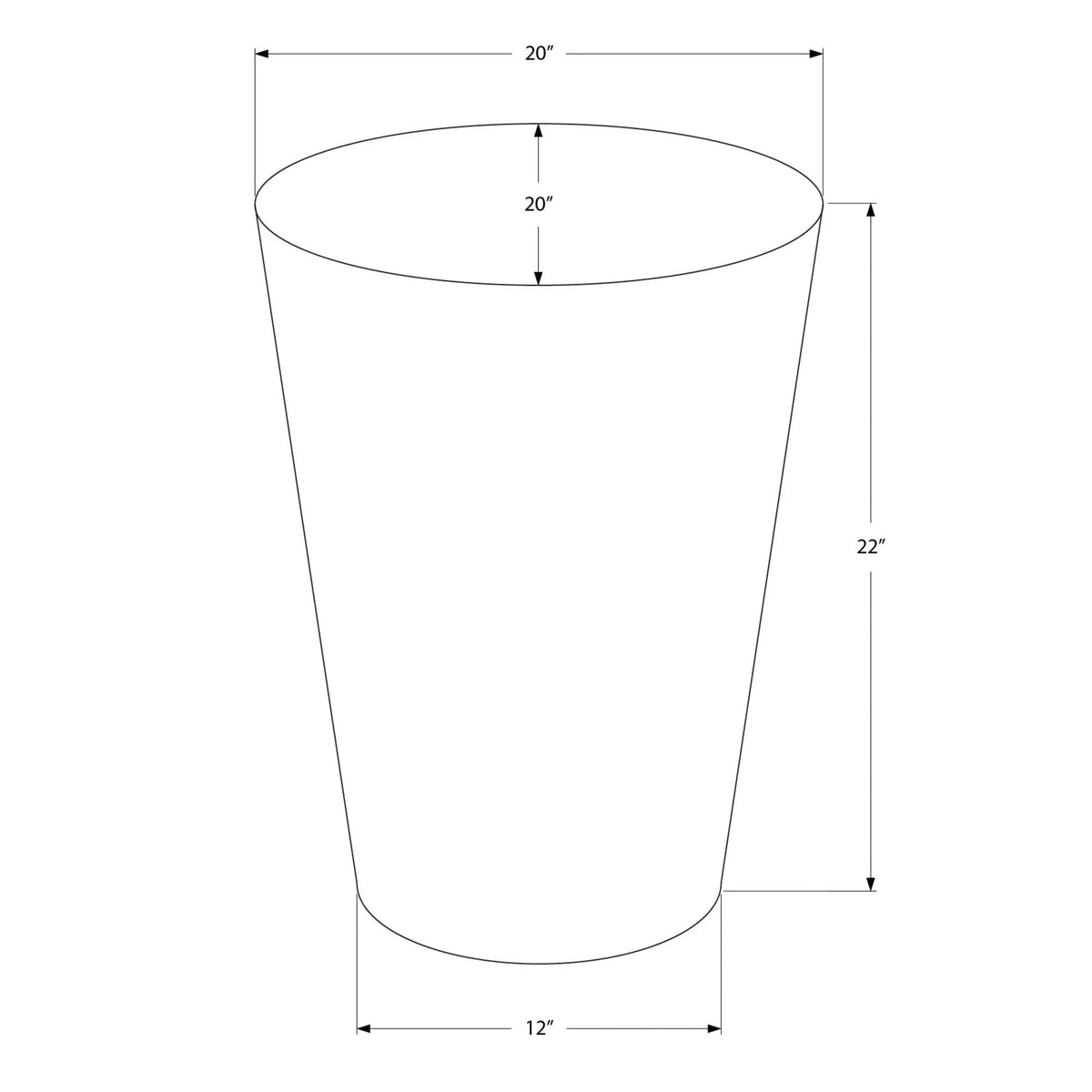 Hammered Cone Shaped Drum End Table V4595
