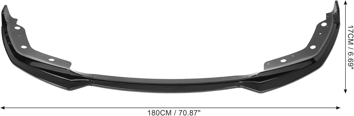 Glossy Black Car Front Bumper Bottom Lip Spoiler Splitter Pack of 2 D775