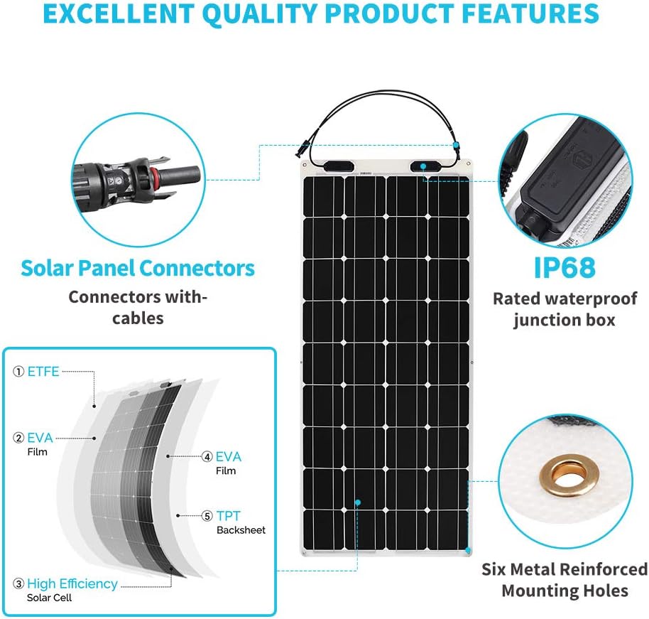 100 Watt 12 Volt Monocrystalline Flexible Solar Panel G86127