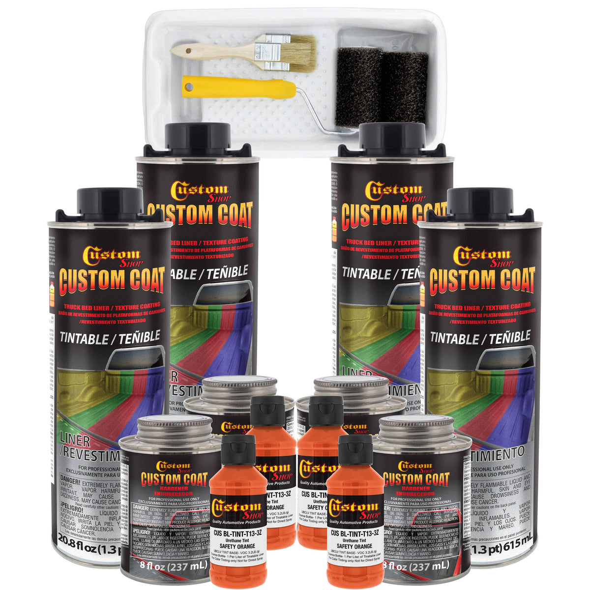 Safety Orange Urethane Spray-On Truck Bed Liner Kit, 4 LITER C61510