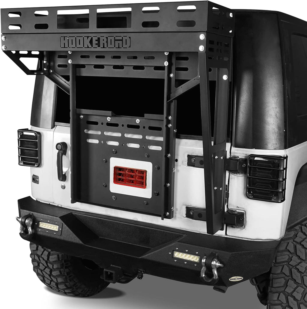 Tailgate Basket Rear Cargo Rack System with Reinforced Tailgate Hinge Kit R2436