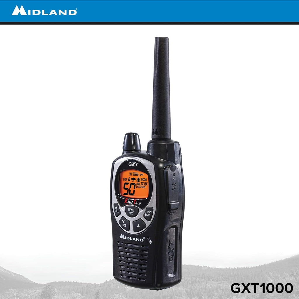 GMRS Two Way Radio with NOAA Weather Scan and Alert, 50 Channels, 10 Radios K478240