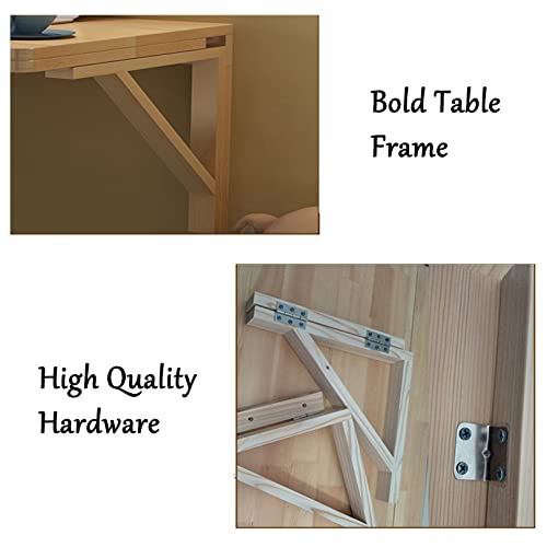 Solid Wood Wall-Mounted Drop-Leaf Table 80 * 40cm B438