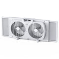 9 3-Speed Twin Window Fan with Bug Screen, White K4912