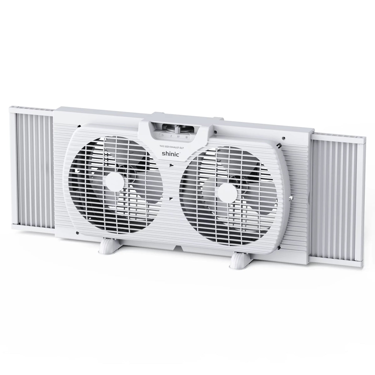 9 3-Speed Twin Window Fan with Bug Screen, White K4912