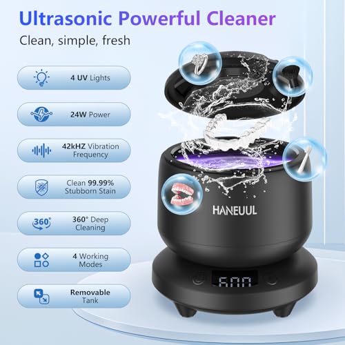 Ultrasonic Retainer Cleaner with 4 Modes (White) J6720