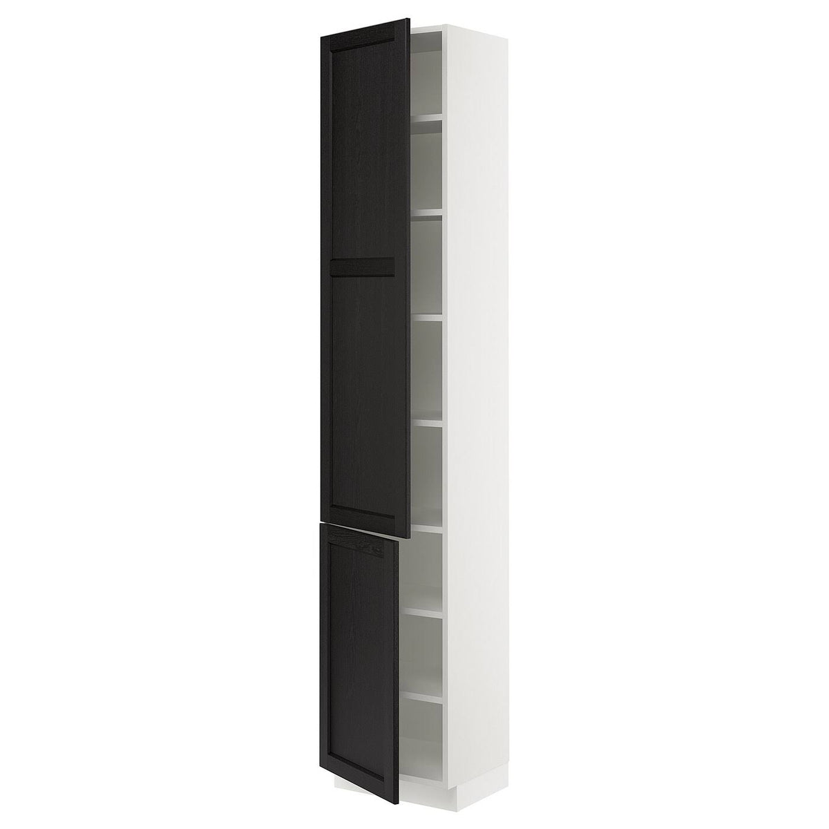 White High Cabinet with Shelves and 2 Doors C40803
