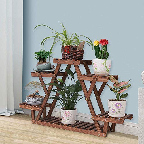 4 Tier Wood Plant Stand H720