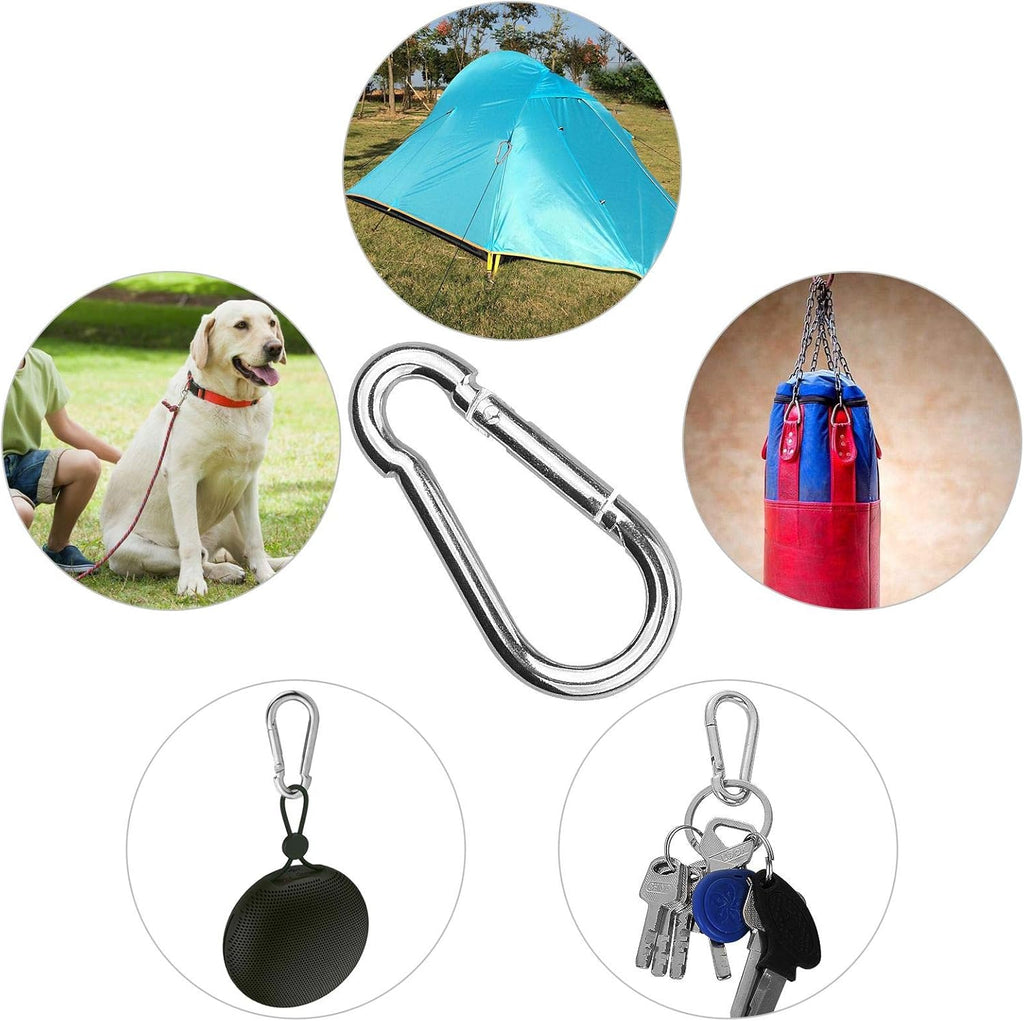 100 Pack Galvanized Steel M5 Carabiner Clip W492064