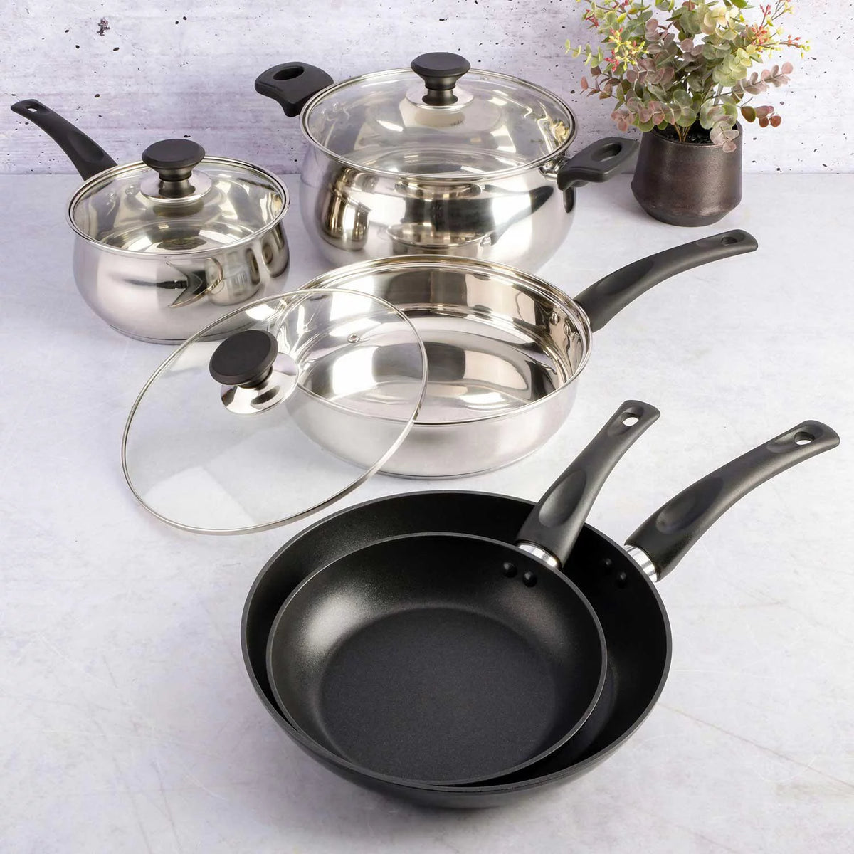 95-Piece Black Kitchen Starter Kit X2762