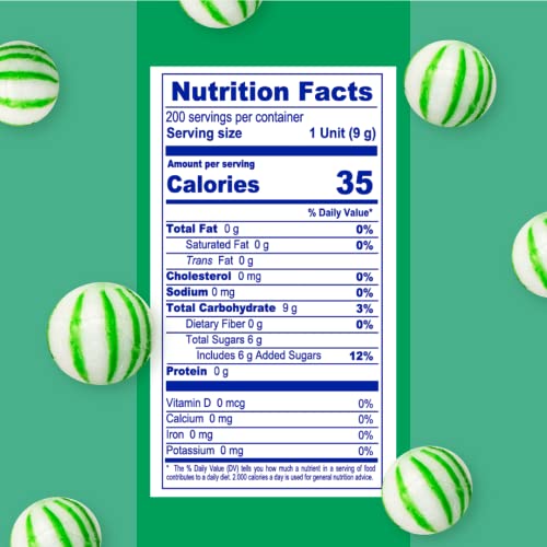 Jumbo Mint Balls, Red & White Peppermint Hard Candy Balls, Individually Wrapped (120 Count - 1 Pack) U6170
