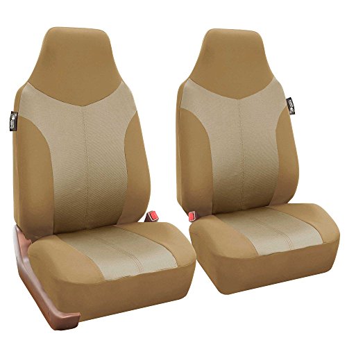 Beige Twill Car Seat Covers Full Set R2008