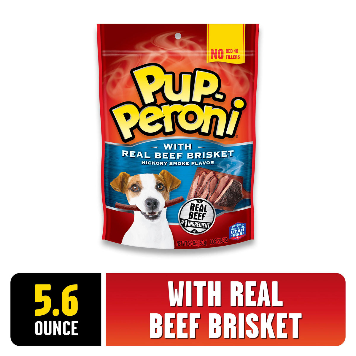 Real Beef Brisket Dog Treats 5.6oz Bag Pack of 8 U307837