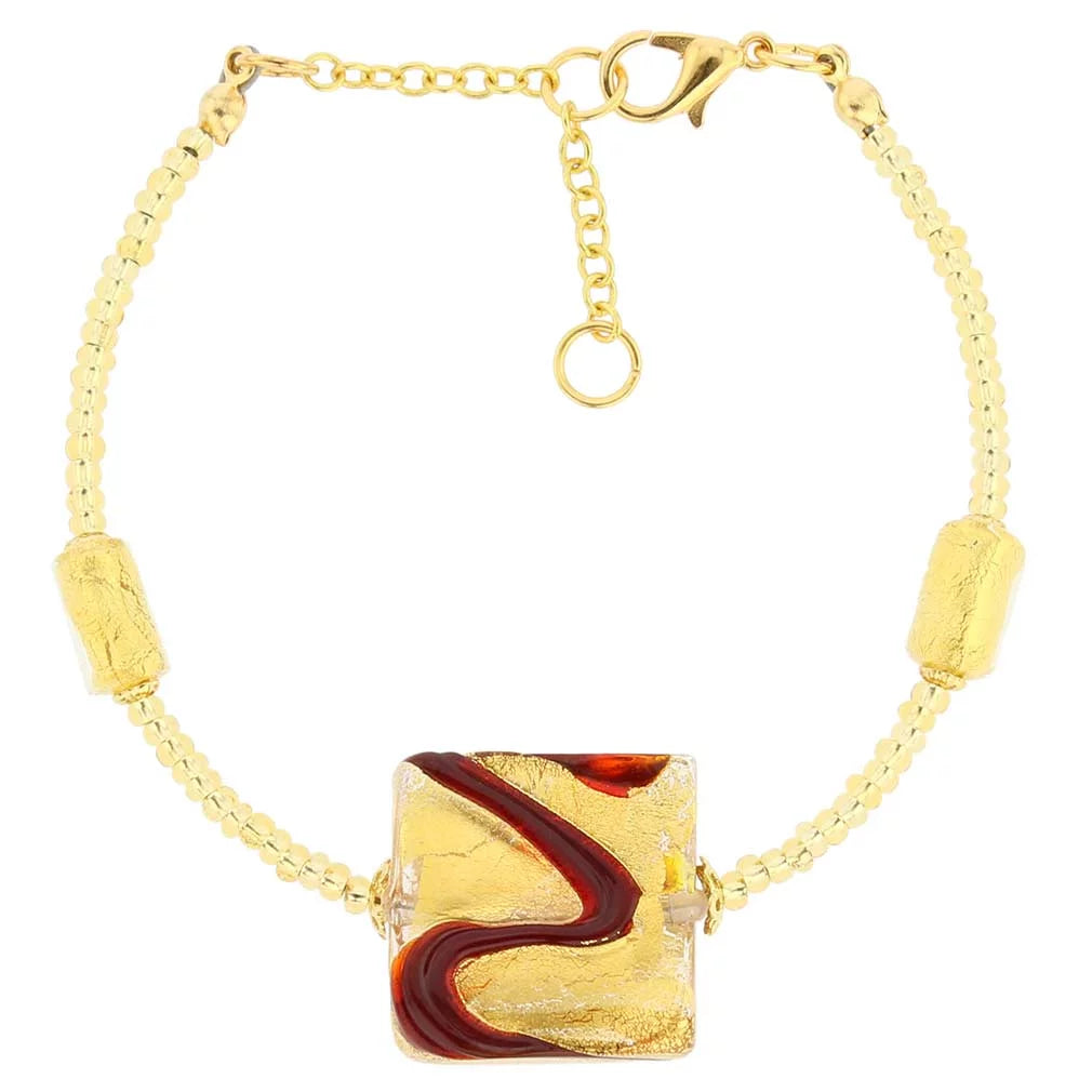 Murano Glass Red Bracelet B428376